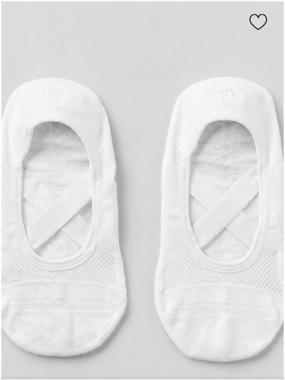Alo Yoga Women's Pivot Barre Sock White S/M NWT